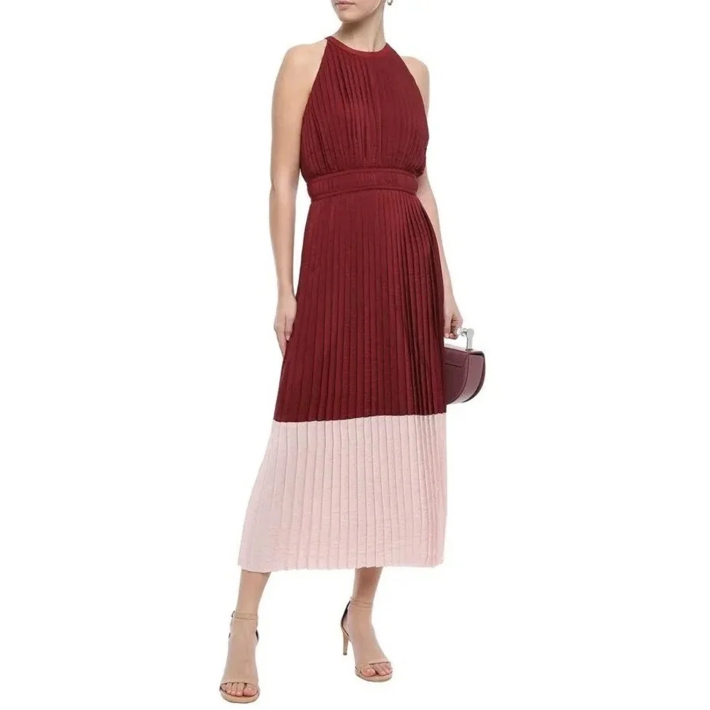 Joie Pleated Aleanna Midi Dress